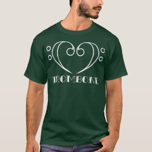 Camiseta Bass Clef Heart Trombone