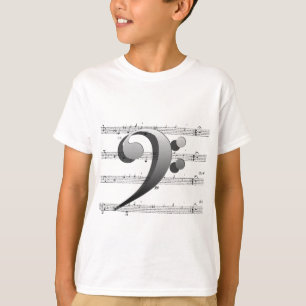 Camiseta Bass Clef Music Shirts and Clothing