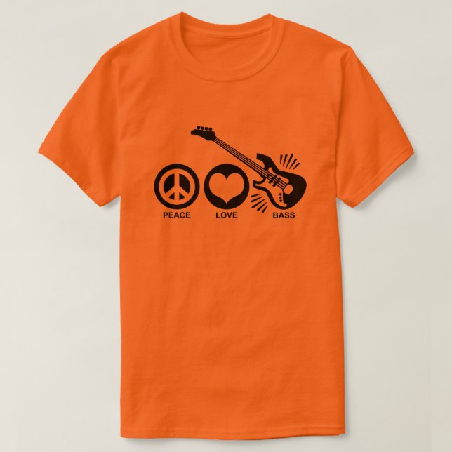 Camiseta Bass de amor de paz (Diseño del anverso)