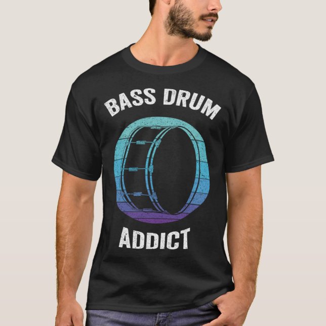 Camiseta Bass Drum Addict Vintage Kick Drums (Anverso)