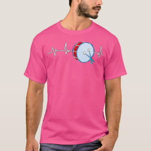 Camiseta Bass Drum Heartbeat Bass Drum Gift Bass Drum