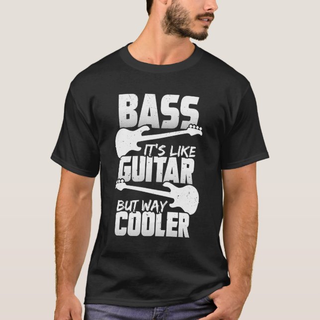 Camiseta Bass es como la guitarra pero el regalo de Battend (Anverso)