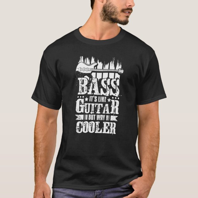 Camiseta Bass es como la guitarra pero mucho más frío (Anverso)