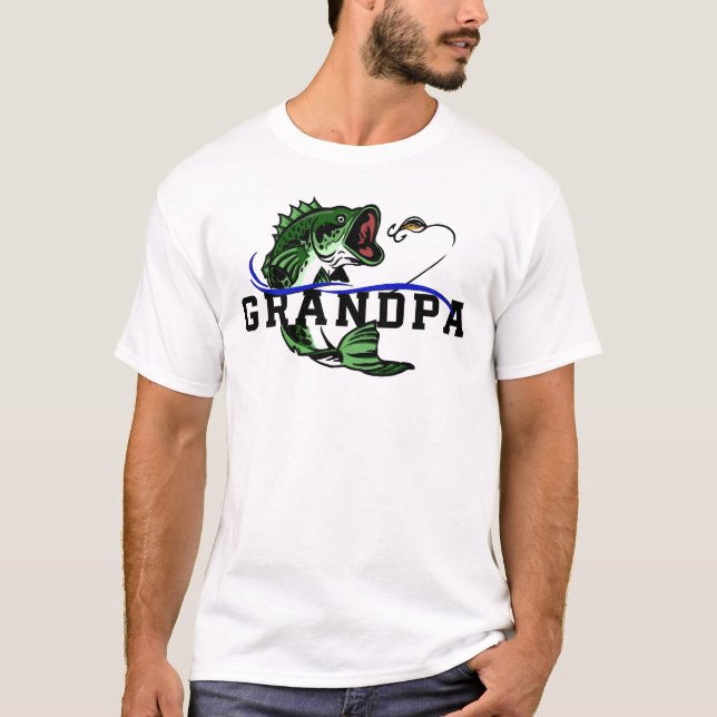 Camiseta Bass Fishing Grandpa Fisherman (Anverso)