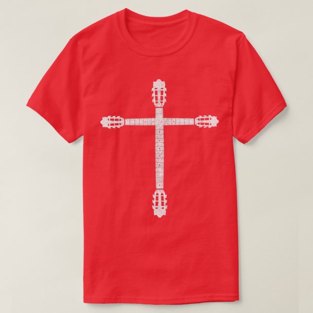 Camiseta Bass Guitar Cross Christian Bass Player Battend G (Diseño del anverso)