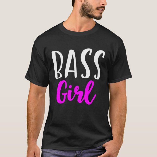 Camiseta Bass Guitar Girl Player Women  Cute (Anverso)