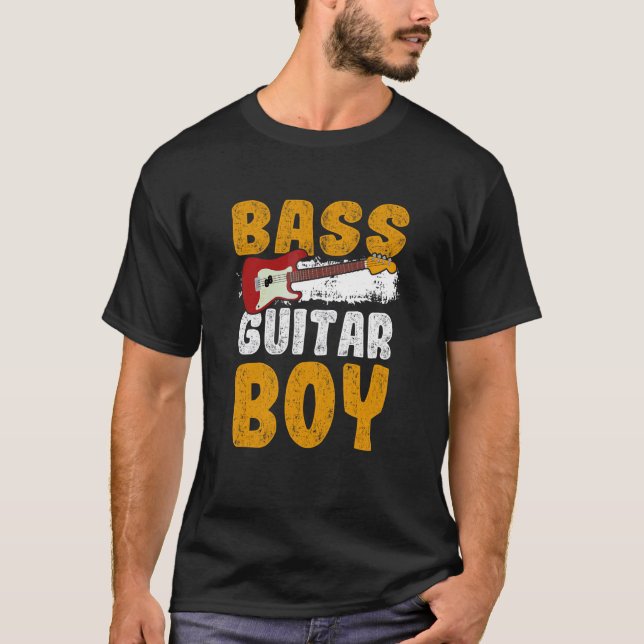 Camiseta Bass Guitar Gráfica Boys And Men Bass Player 2 (Anverso)
