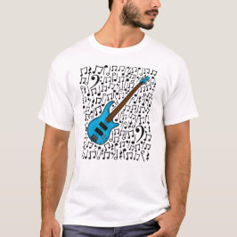 Camiseta Bass Guitar Musical Notes Battend Musisisist