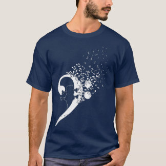 Camiseta Bass Guitar Player Battend Bass Clef Músico