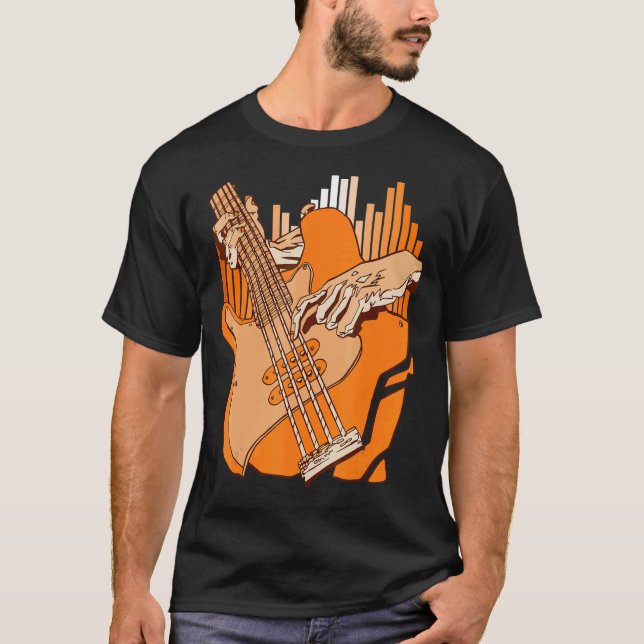 Camiseta Bass Guitar Player Battend String Instruments (Anverso)