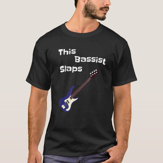 Camiseta Bass Guitar Player This Battend Slapes Musisico (Anverso)