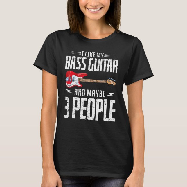 Camiseta Bass Guitarist Rock Rock Battend Bass Guitar (Anverso)