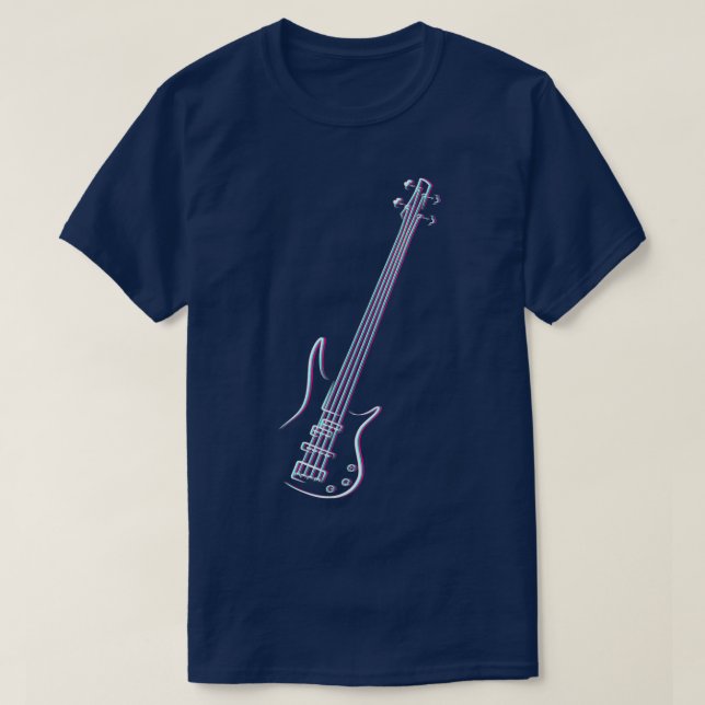Camiseta Bass guitarra instrumentos de bajo (Diseño del anverso)