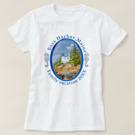 Camiseta Bass Harbour Maine Family Vacation con fecha