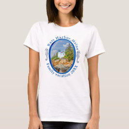 Camiseta Bass Harbour Maine Family Vacation con fecha