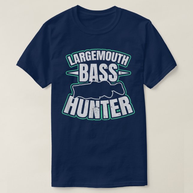 Camiseta Bass Hunter Design Largemouth Bass Pshing 170  (Diseño del anverso)