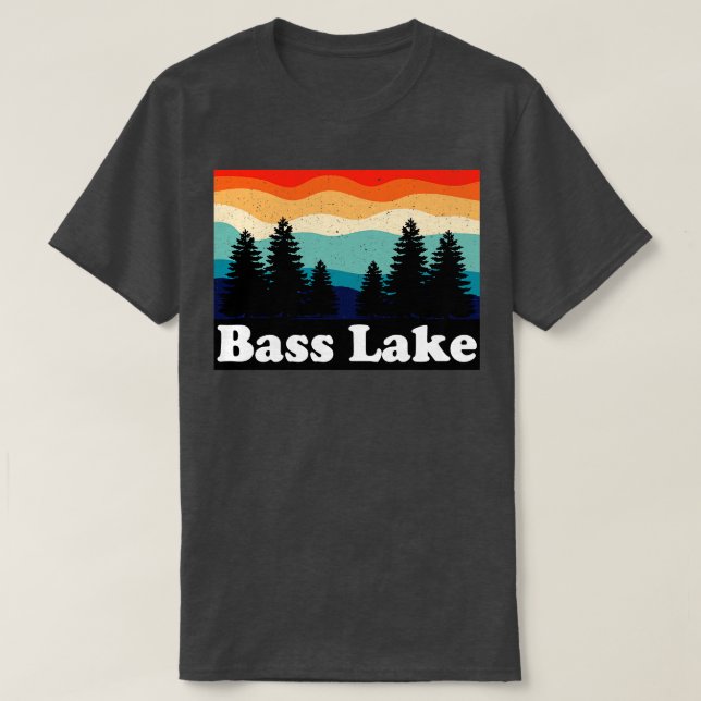 Camiseta Bass Lake California Retro (Diseño del anverso)