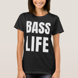 Camiseta Bass Life – Diseño de tipografía de pesca minimali