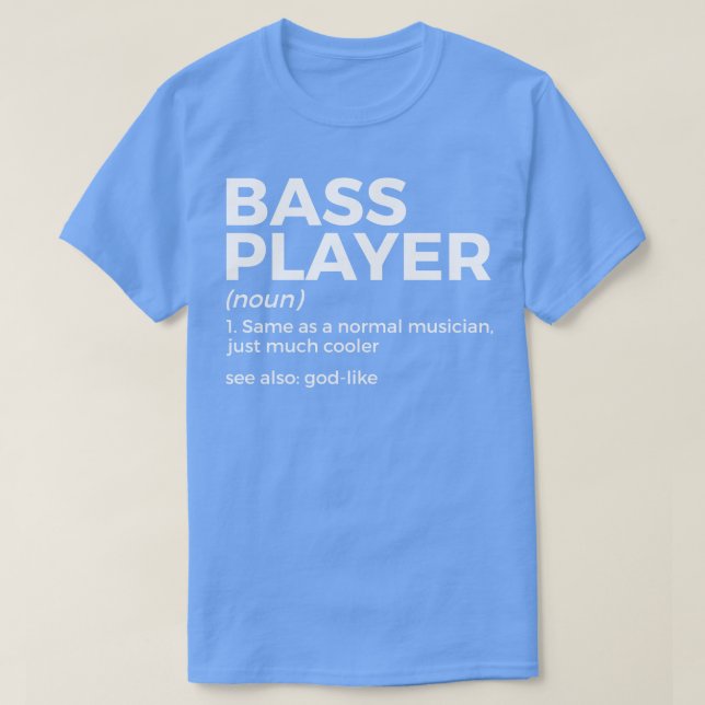 Camiseta Bass Player Definition Bhelp Para Músicos Long (Diseño del anverso)