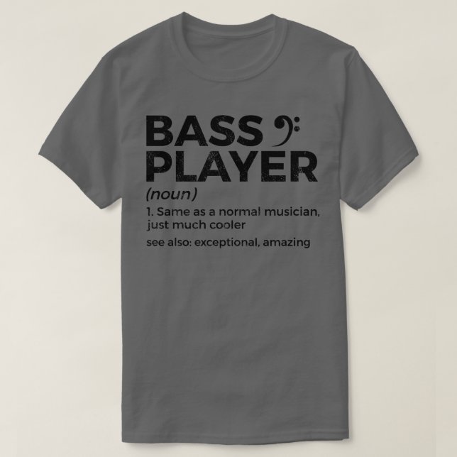Camiseta Bass Player Definition Bhelp Para Músicos Long (Diseño del anverso)