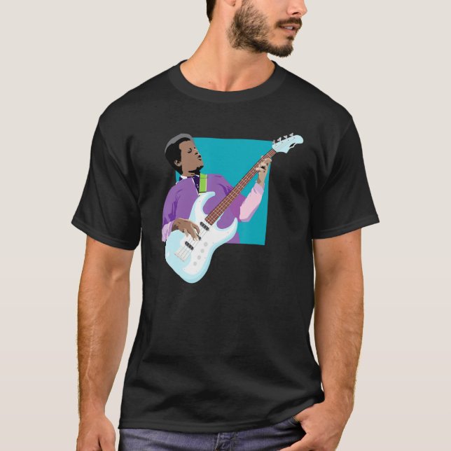 Camiseta Bass Player Electric Baid Musisisicus Funky (Anverso)