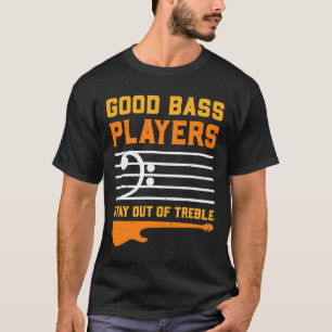 Camiseta Bass Player I Treble Guitar Notes Chords