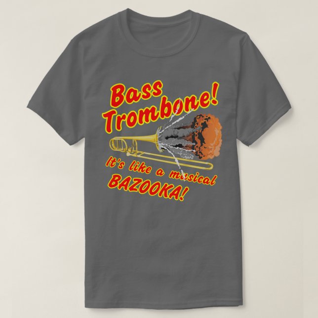 Camiseta Bass Trombone Musical Bazooka (Diseño del anverso)