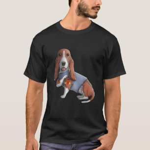 Camiseta Basset Hound amo a mamá tatuaje perro divertido Dí