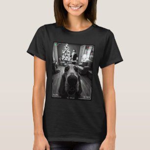 Camiseta Basset Hound Captura a Santa en Cámara Navidad
