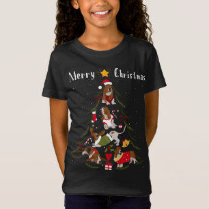 Camiseta Basset Hound Christmas Tree Xmas Dog Lover