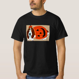 Camiseta Basset Hound con disfraz de Jack-o-lantern de Hall