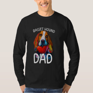 Camiseta Basset Hound Dad Diseño Pop Art Mens Basset Hound