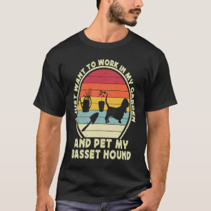 Camiseta Basset Hound de jardinería para hombres y mujeres 