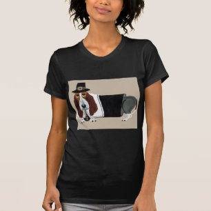 Camiseta Basset Hound Día de Acción de Gracias Peregrino
