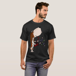 Camiseta Basset Hound divertido que juega arte del saxofón