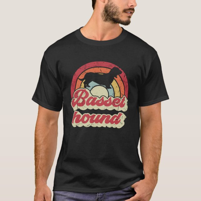 Camiseta Basset Hound Dog  For Men Women Basset Hound Vinta (Anverso)
