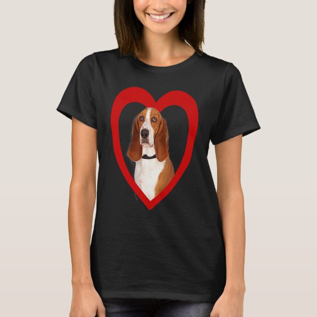 Camiseta Basset Hound  Dog Heart  Basset Hound (Anverso)
