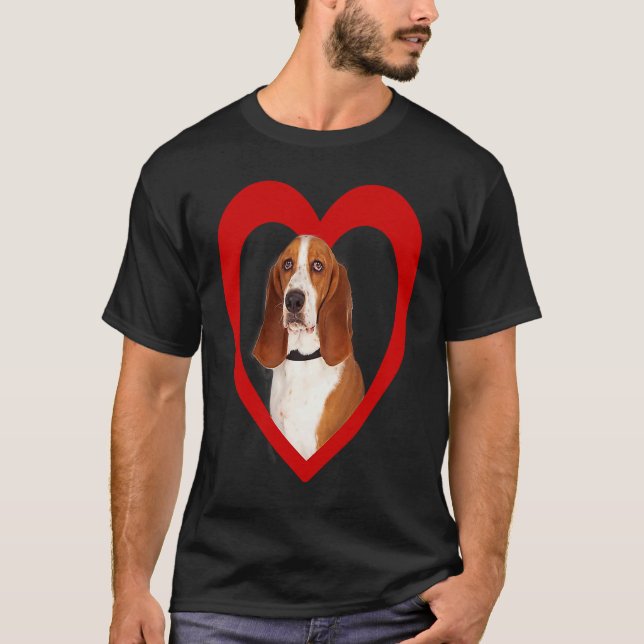 Camiseta Basset Hound  Dog Heart  Basset Hound (Anverso)