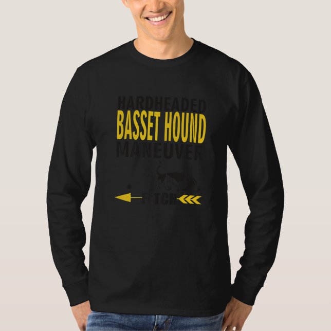 Camiseta Basset Hound  Dog Owners K9 Puppy Hardheaded Manue (Anverso)