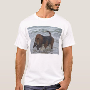 Camiseta Basset Hound en el mar
