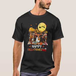 Camiseta Basset Hound Feliz Hallothanksmas Halloween Día de