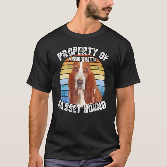 Camiseta Basset Hound Retro Property Of (Anverso)