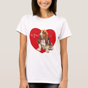 Camiseta Basset Hound Valentine