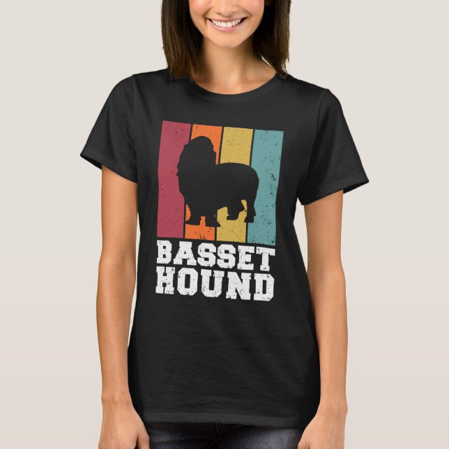 Camiseta Basset Hound Vintage  1 (Anverso)