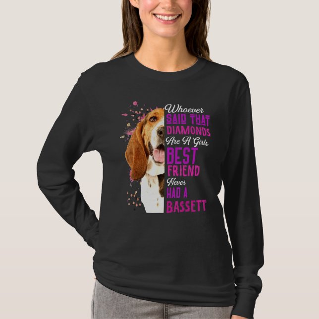 Camiseta Bassett Hounds Es Un Chica Mejor Amigo Perro Mama  (Anverso)