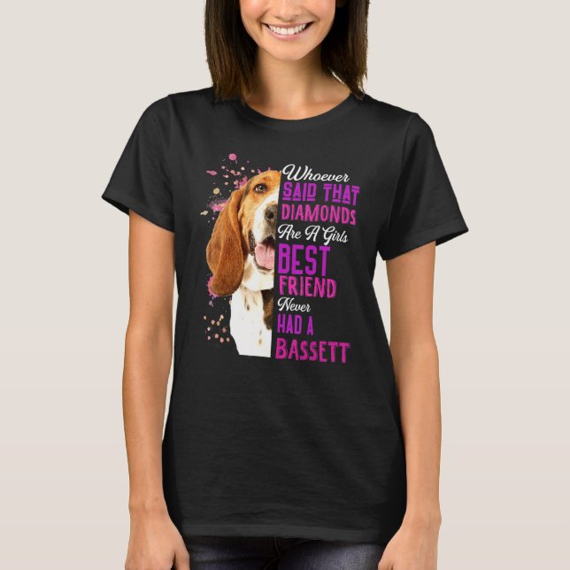 Camiseta Bassett Hounds Es Un Chica Mejor Amigo Perro Mama  (Anverso)