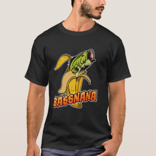Camiseta Bassnana Funny Fish Bass y Banana Mashup Design