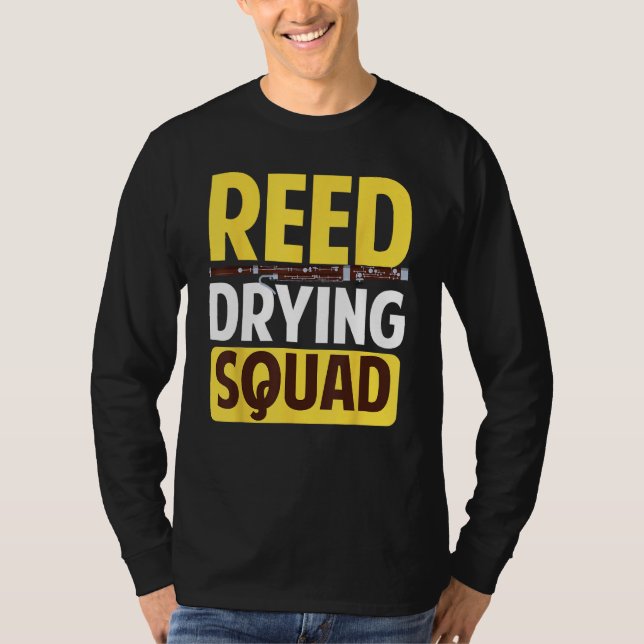 Camiseta Bassoon Bassoonist Reed Drying Squad (Anverso)