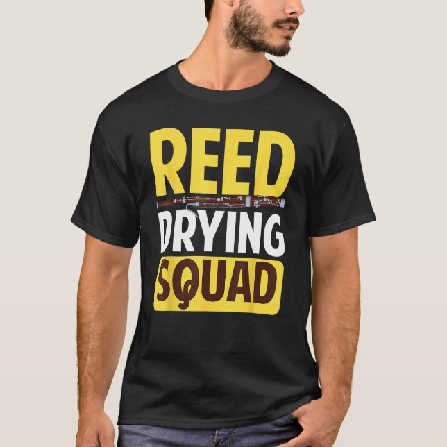 Camiseta Bassoon Bassoonist Reed Drying Squad (Anverso)