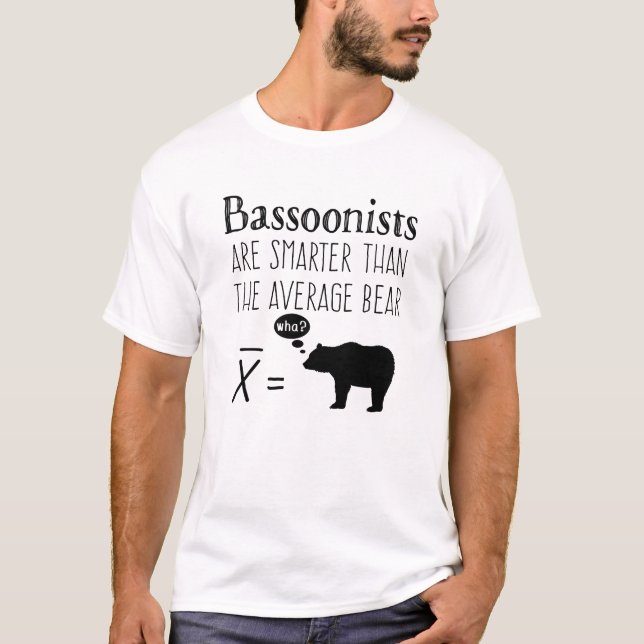 Camiseta Bassoon divertida - Oso medio (Anverso)